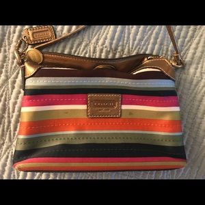 Coach Striped Clutch